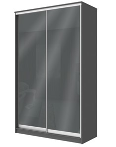 Шкаф 2-х дверный Хит-22-4-12/2-22 с цветным стеклом, темно-серый 073, Графит в Томске