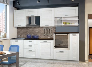 Модульная кухня Квадро 2700, цвет Белая лиственница в Томске