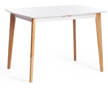 Маленький стол Claire, дерево гевея/МДФ, 110+30x75x75 Белый/натуральный арт.15111 в Томске