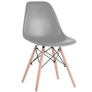 Комплект стульев 4 шт. BRABIX "Eames CF-010", пластик серый, опоры дерево/металл, 532632, 2033A в Томске