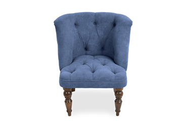 Мягкое кресло Бриджит синий ножки коричневые в Томске