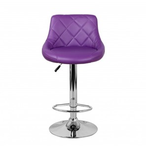 Барный стул Комфорт с мягкой спинкой WX-2396 экокожа фиолетовый в Томске