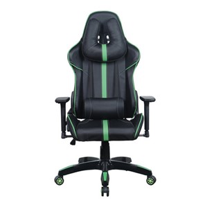 Кресло офисное Brabix GT Carbon GM-120 (две подушки, экокожа, черное/зеленое) 531929 в Томске