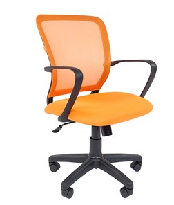 Кресло компьютерное CHAIRMAN 698 black TW, ткань, цвет оранжевый в Томске