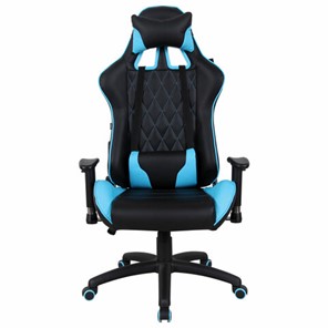 Компьютерное кресло Brabix GT Master GM-110 (две подушки, экокожа, черное/голубое) 531928 в Томске
