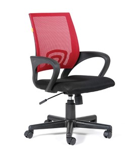 Офисное кресло CHAIRMAN 696 black Сетчатый акрил DW69 красный в Томске