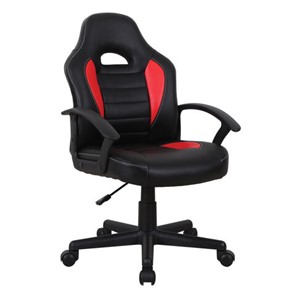 Кресло офисное BRABIX "Spark GM-201", экокожа, черное/красное, 532503 в Томске