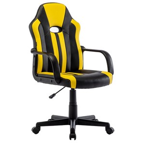 Кресло офисное RABIX "Stripe GM-202", экокожа, черное/желтое, 532510 в Томске