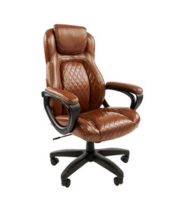 Офисное кресло CHAIRMAN 432, экокожа, цвет коричневый в Томске