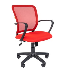 Компьютерное кресло CHAIRMAN 698 black TW-69, ткань, цвет красный в Томске