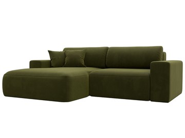 Угловой диван Лига-036 Классик, Зеленый (Микровельвет) в Томске