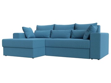 Угловой диван для гостиной Майами, Амур голубой (Рогожка) в Томске