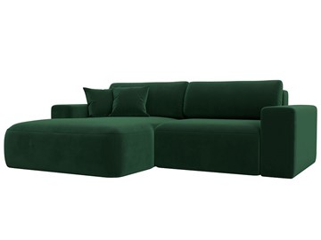 Угловой диван Лига-036 Классик, Зеленый (велюр) в Томске