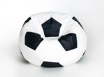 Кресло-мешок Мяч малый, бело-черный в Томске
