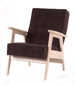 Кресло Ретро (беленый дуб / RS 32 - коричневый) в Томске