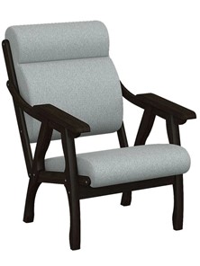Мягкое кресло Вега 10 ткань серый, каркас венге в Томске