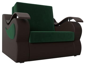 Кресло-кровать Меркурий (60), Зеленый\Коричневый (Велюр\Экокожа) в Томске