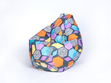 Кресло-мешок Груша большое, велюр принт, геометрия в Томске