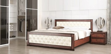 Двуспальная кровать СВ-Стиль Стиль 2, 160х200, кожзам, с основанием в Томске