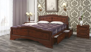 Кровать с выкатными ящиками Карина-6 (Орех) 180х200 в Томске