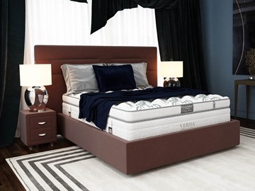 Спальная кровать Modern/Island M 180х200, Флок (Велсофт Спелая слива) в Томске