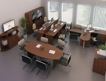 Набор мебели в офис Комфорт №3 (французский орех) в Томске
