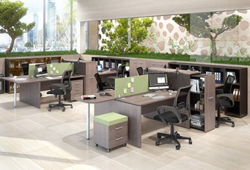 Офисный комплект мебели Skyland Xten для двух сотрудников с тумбочками в Томске