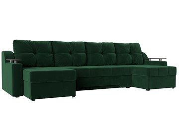 П-образный диван Сенатор, Зеленый (Велюр) боннель в Томске