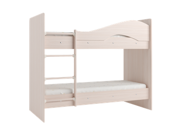 Детская 2-ярусная кровать Мая на щитах со шкафом и ящиками, цвет Млечный дуб в Томске - предосмотр 2