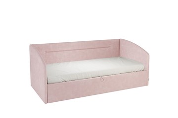 Кровать в детскую 0.9 Альба (Софа), нежно-розовый (велюр) в Томске