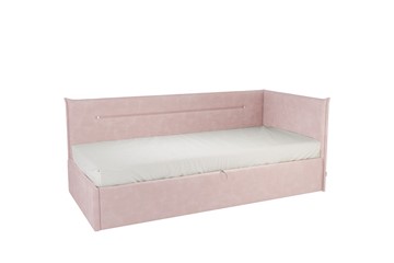 Кровать детская 0.9 Альба (Тахта), нежно-розовый (велюр) в Томске
