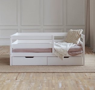 Детская кровать Софа с ящиками, цвет белый в Томске
