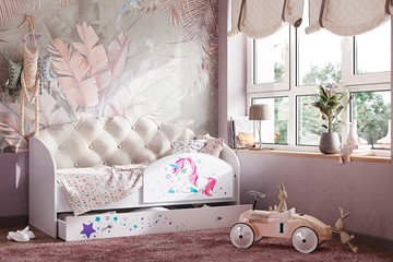 Кровать детская Звездочка с бортиком, Бежевый в Томске
