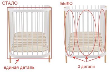 Детская кровать POLINI Kids Simple 350 Белый / Бук в Томске - предосмотр 16