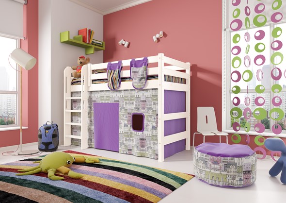 Детская кровать-чердак Соня,  Вариант 5 Белый в Томске - изображение