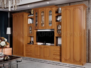 Гостиный гарнитур Альберт со шкафами, глянцевый в Томске