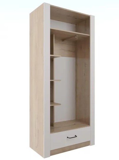 Шкаф гардеробный Ева 5 М1 дуб ирландский/белый матовый в Томске - изображение 1