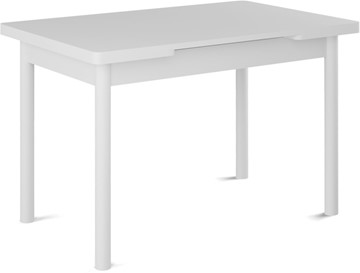 Кухонный стол раздвижной Милан-2 EVO, ноги белые, белый цемент в Томске