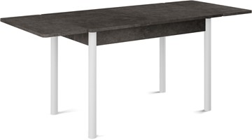 Кухонный стол раскладной Милан-2 EVO, ноги белые, серый камень в Томске - предосмотр 1