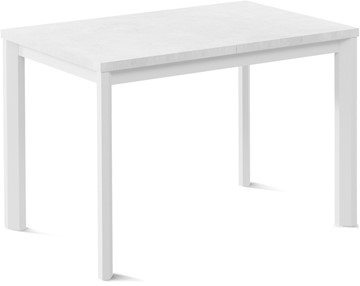 Кухонный стол раскладной Нагано-1L (ноги металлические белые, белый цемент) в Томске - предосмотр