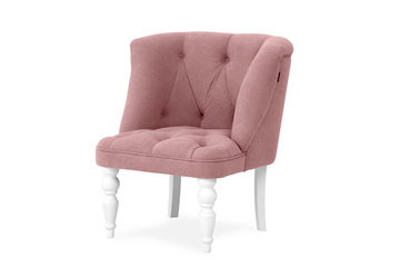 Кресло Бриджит розовый ножки белые в Томске