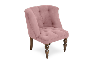Мягкое кресло Бриджит розовый ножки коричневые в Томске