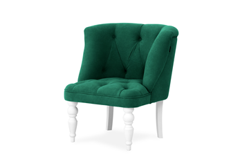 Кресло Бриджит зеленый ножки белые в Томске