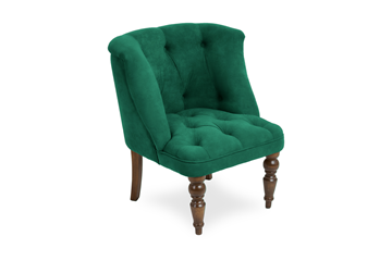 Кресло на ножках Бриджит зеленый ножки коричневые в Томске