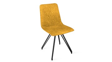 Обеденный стул Хьюго К4 (Черный муар/Микровелюр Wellmart Yellow) в Томске