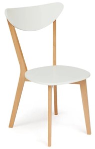 Обеденный стул MAXI (Макси), бук/МДФ 86x48,5x54,5 Белый/Натуральный Бук арт.19584 в Томске
