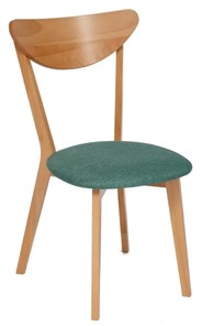 Обеденный стул MAXI (Макси), бук/ткань 86x48,5x54,5 Морская волна/ натуральный бук арт.19590 в Томске