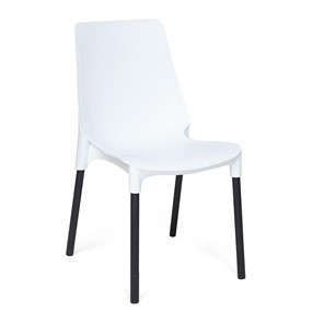 Обеденный стул GENIUS (mod 75) 46x56x84 белый/черные ножки арт.12829 в Томске