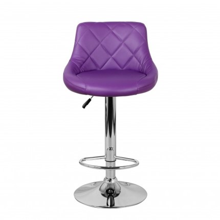 Барный стул Комфорт с мягкой спинкой WX-2396 экокожа фиолетовый в Томске - изображение