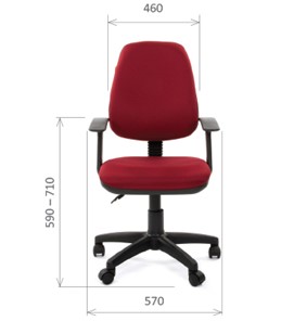 Кресло офисное CHAIRMAN 661 Ткань стандарт 15-11 красная в Томске - предосмотр 1